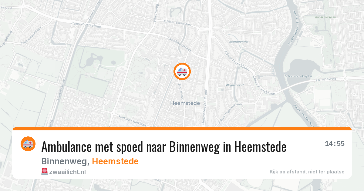 Ambulance met spoed naar Binnenweg in Heemstede — 19 jun 2026