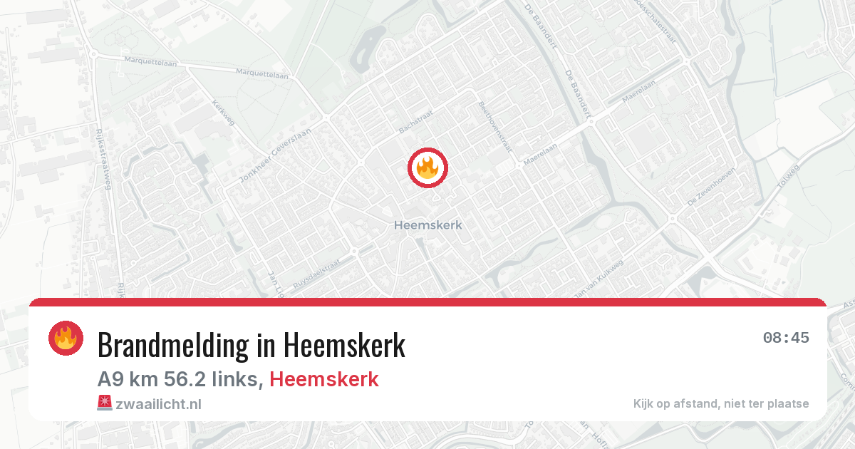 Brandmelding in Heemskerk — 7 aug 2026