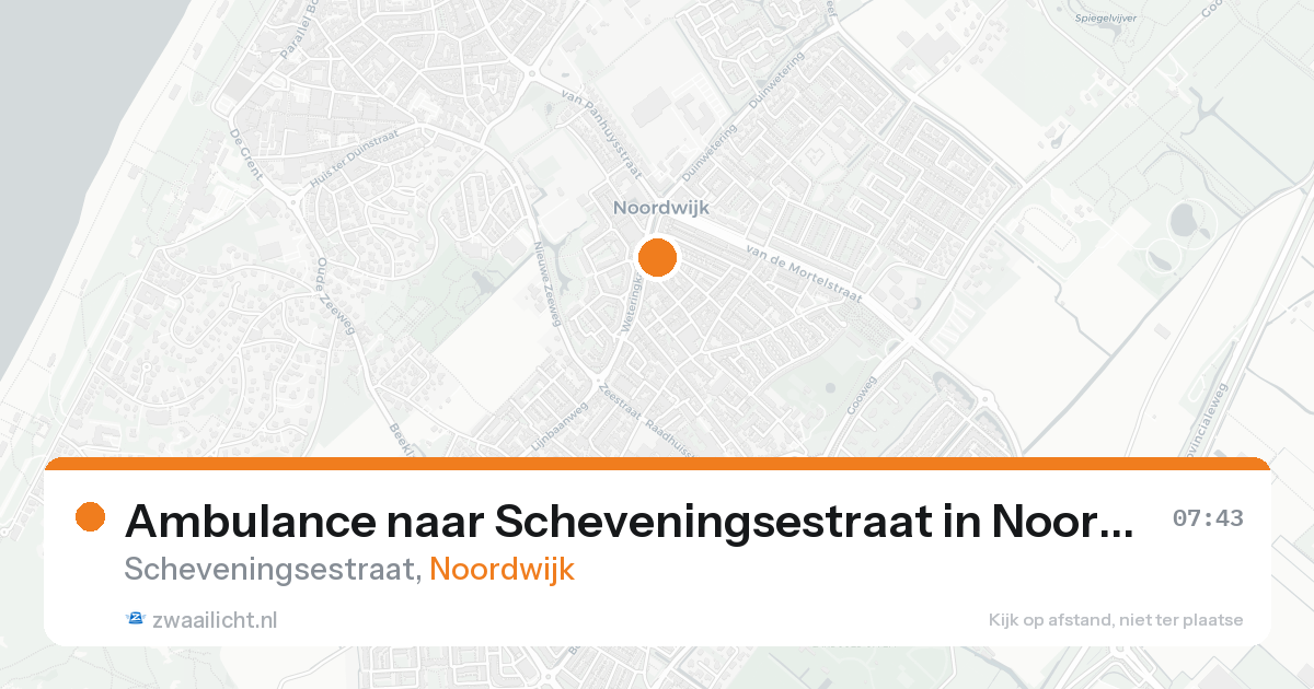 Ambulance naar Scheveningsestraat in Noordwijk — 21 aug 2026