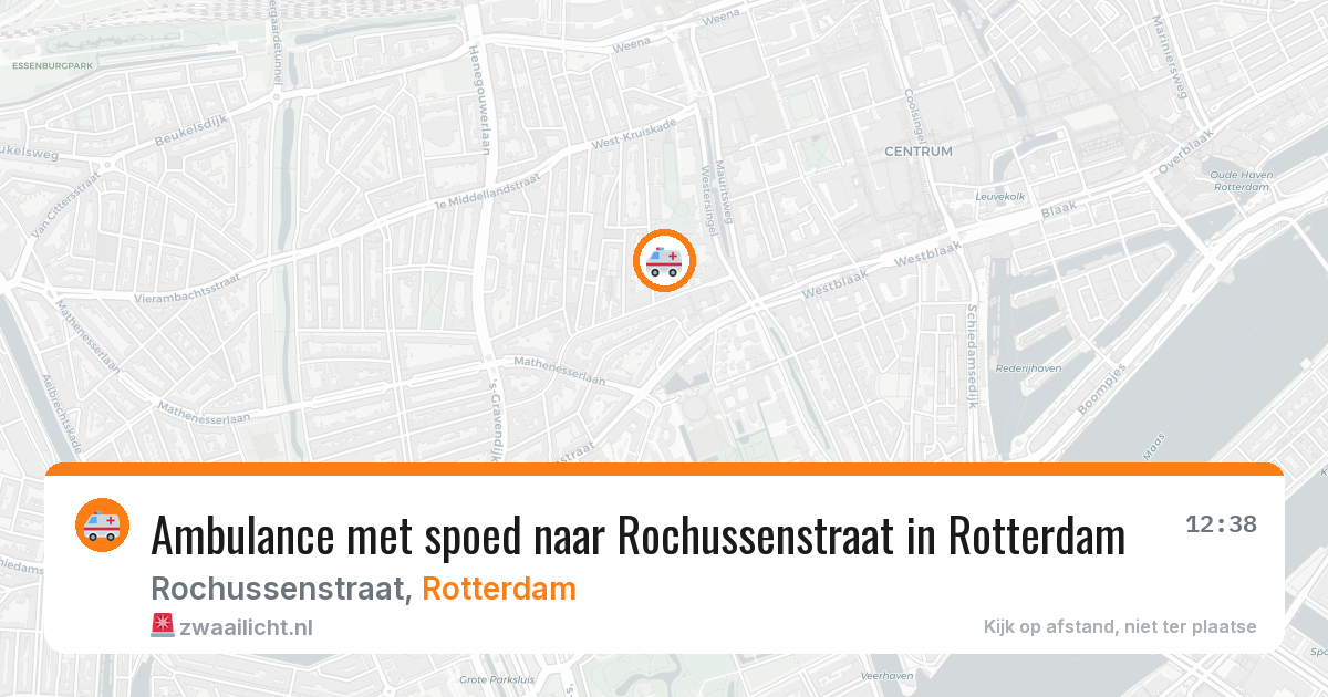 Ambulance met spoed naar Rochussenstraat in Rotterdam — 8 feb 2026