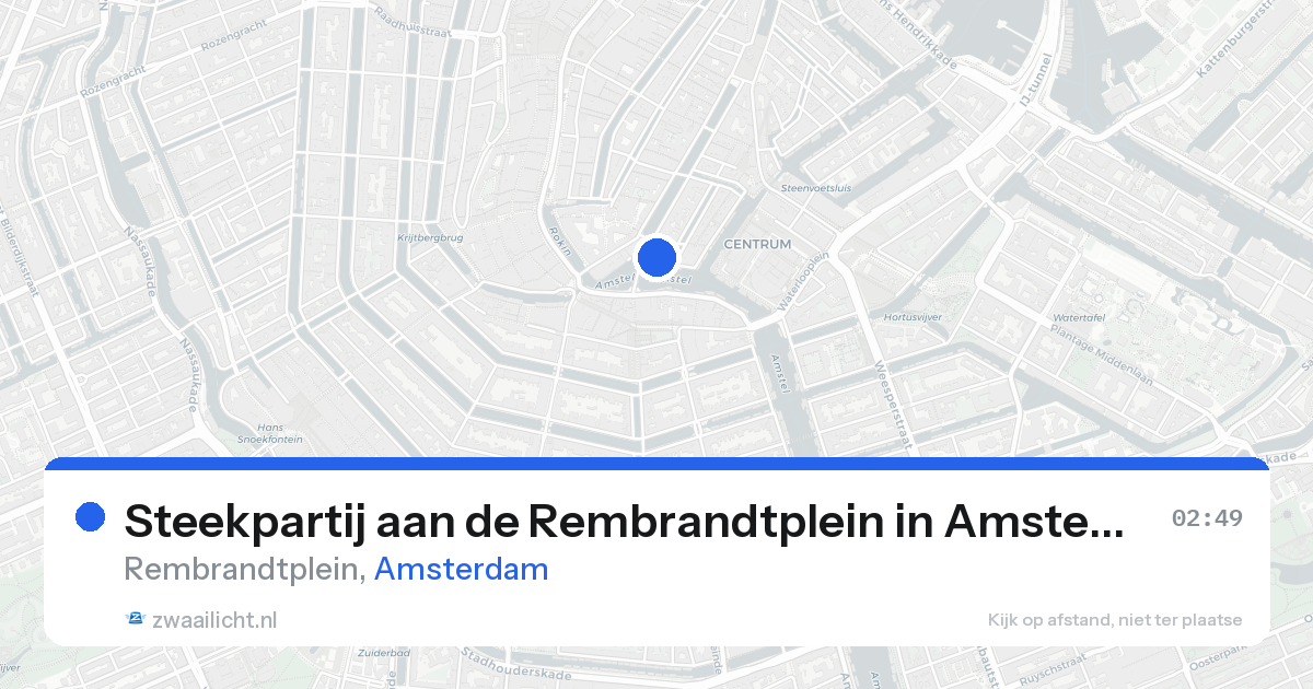 Steekpartij aan de Rembrandtplein in Amsterdam — 21 aug 2026
