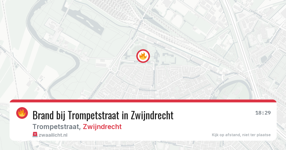 Brand bij Trompetstraat in Zwijndrecht — 14 aug 2026