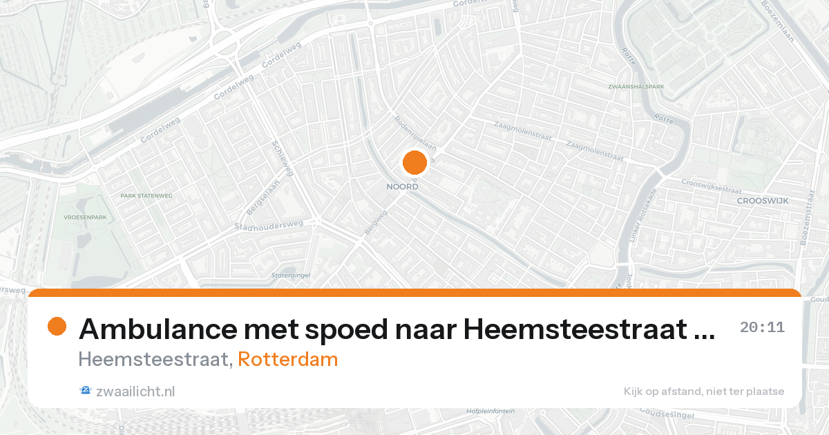 Ambulance met spoed naar Heemsteestraat in Rotterdam — 19 aug 2026