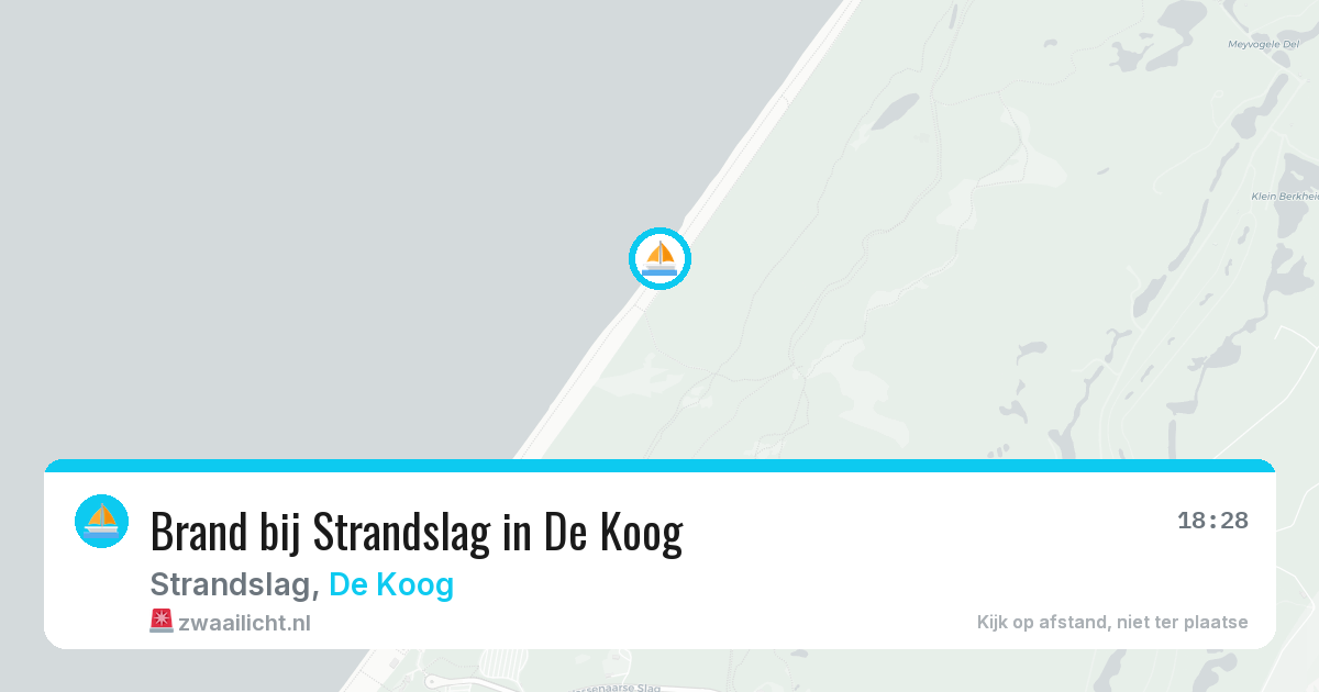 Brand bij Strandslag in De Koog — 8 jul 2026