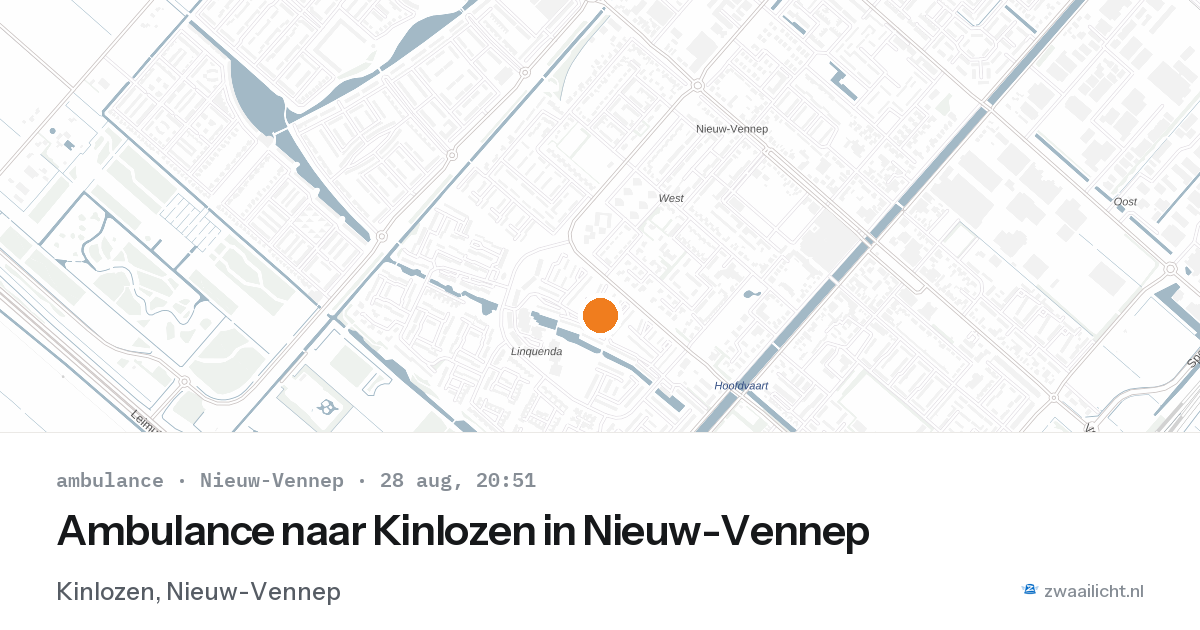 Ambulance naar Kinlozen in Nieuw-Vennep — 28 aug 2026