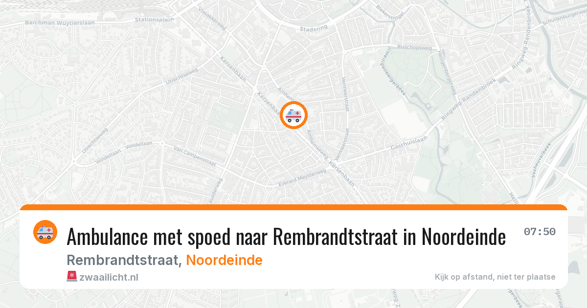 Ambulance met spoed naar Rembrandtstraat in Noordeinde — 2 jul 2026