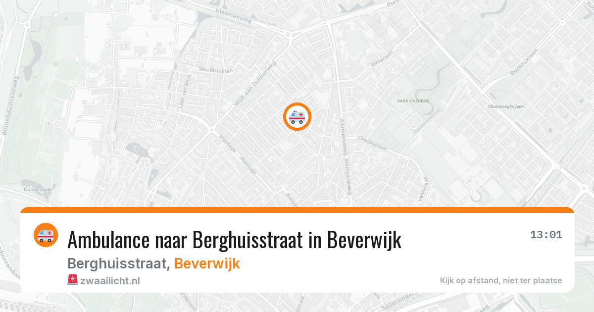 Ambulance naar Berghuisstraat in Beverwijk — 29 mrt 2026