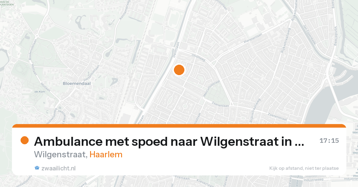 Ambulance met spoed naar Wilgenstraat in Haarlem — 24 aug 2026
