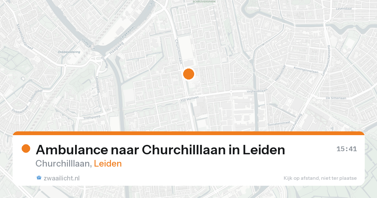 Ambulance naar Churchilllaan in Leiden — 21 aug 2026