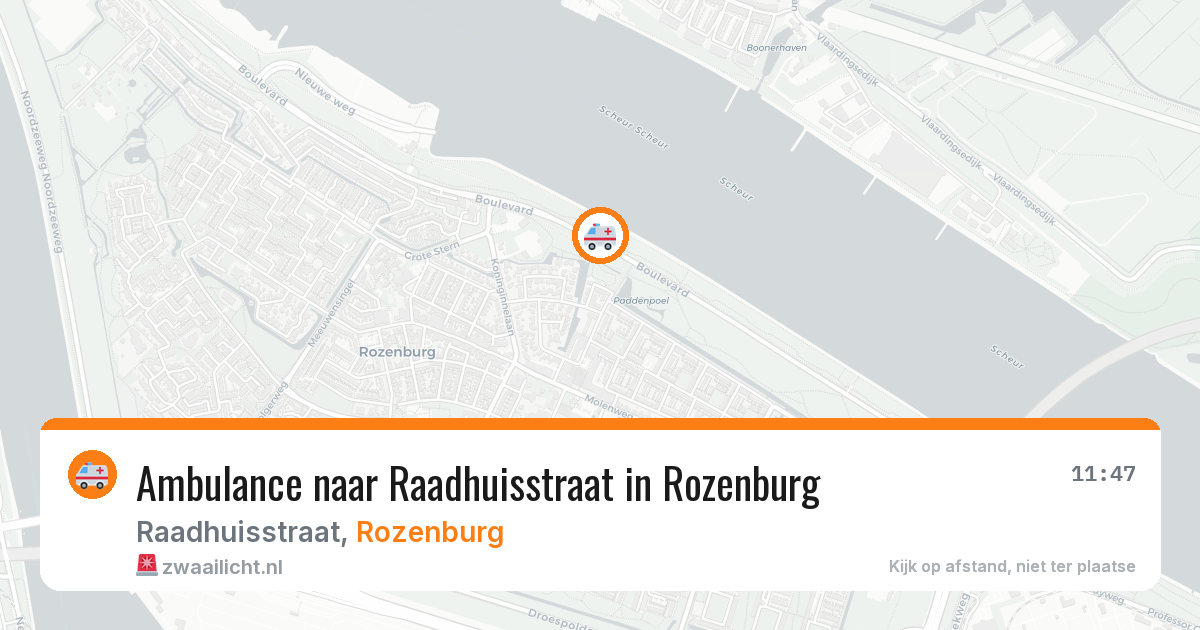 Ambulance naar Raadhuisstraat in Rozenburg — 9 mei 2026