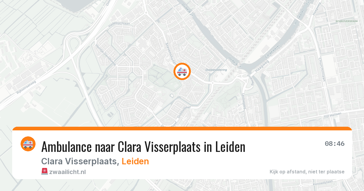 Ambulance naar Clara Visserplaats in Leiden — 22 jul 2026