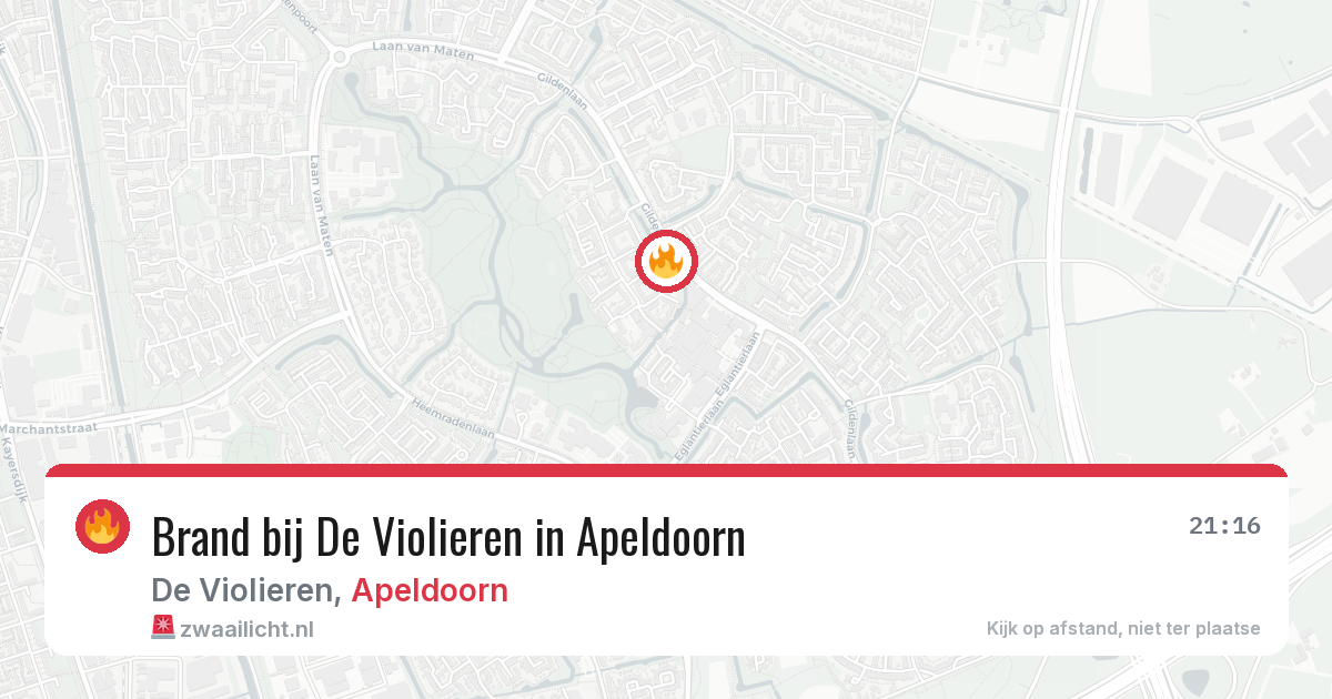 Brand bij De Violieren in Apeldoorn — 12 jun 2026
