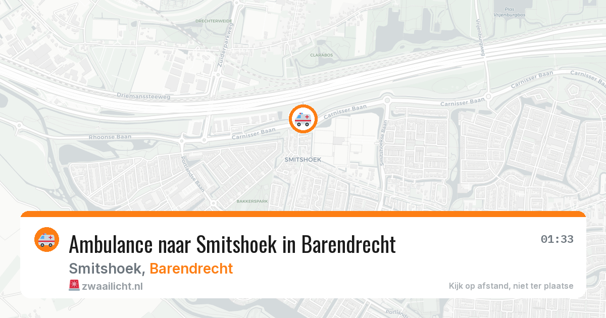 Ambulance naar Smitshoek in Barendrecht — 29 mrt 2026