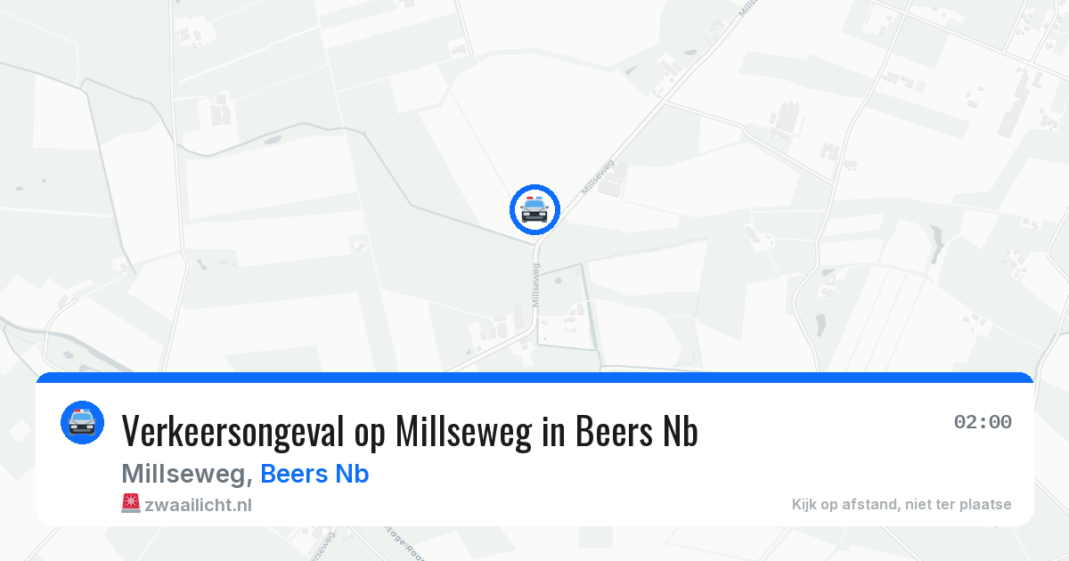 Verkeersongeval op Millseweg in Beers Nb — 11 jul 2026