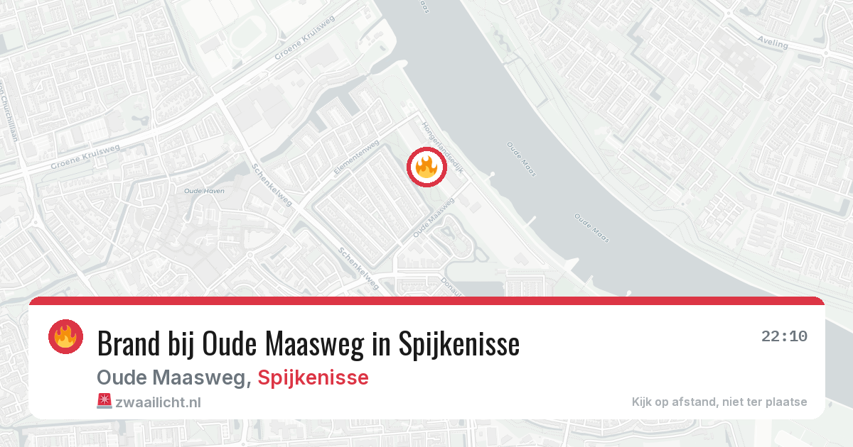 Brand bij Oude Maasweg in Spijkenisse — 13 aug 2026