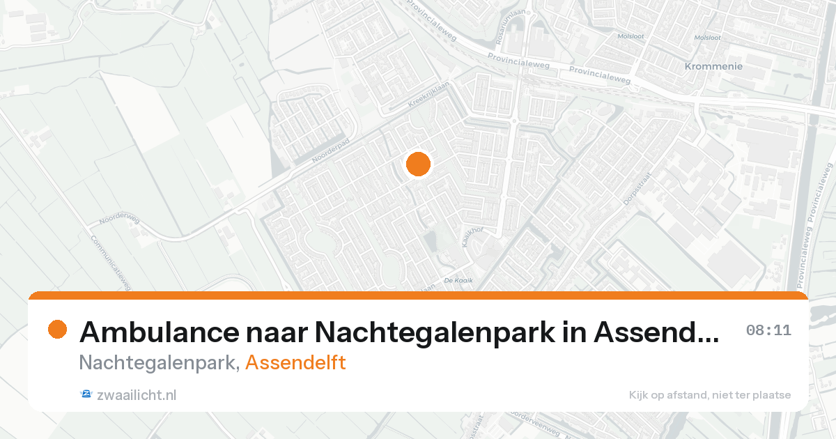 Ambulance naar Nachtegalenpark in Assendelft — 25 aug 2026