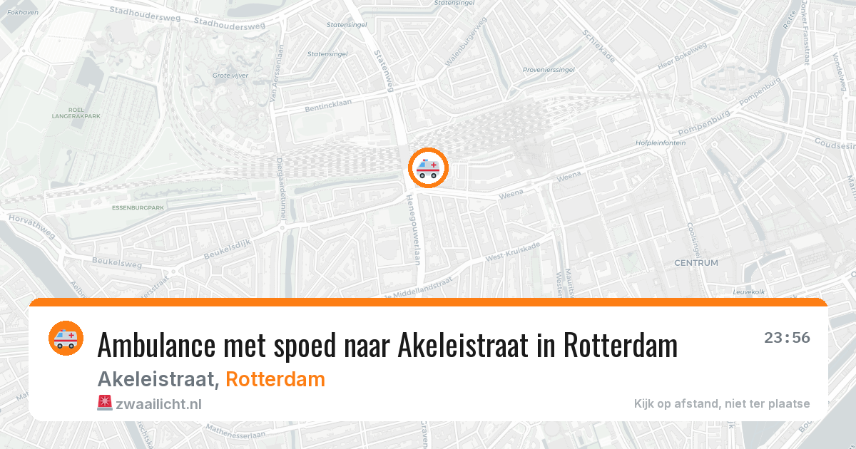 Ambulance met spoed naar Akeleistraat in Rotterdam — 3 apr 2026
