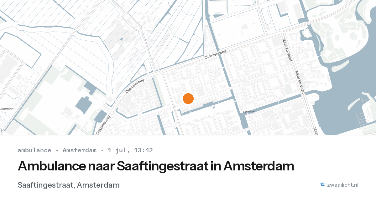 Ambulance naar Saaftingestraat in Amsterdam — 1 jul 2026