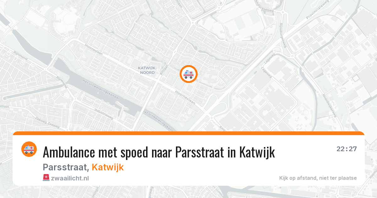 Ambulance met spoed naar Parsstraat in Katwijk — 19 mrt 2026