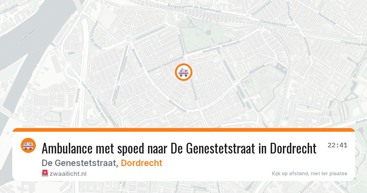 Ambulance met spoed naar De Genestetstraat in Dordrecht — 30 apr 2026