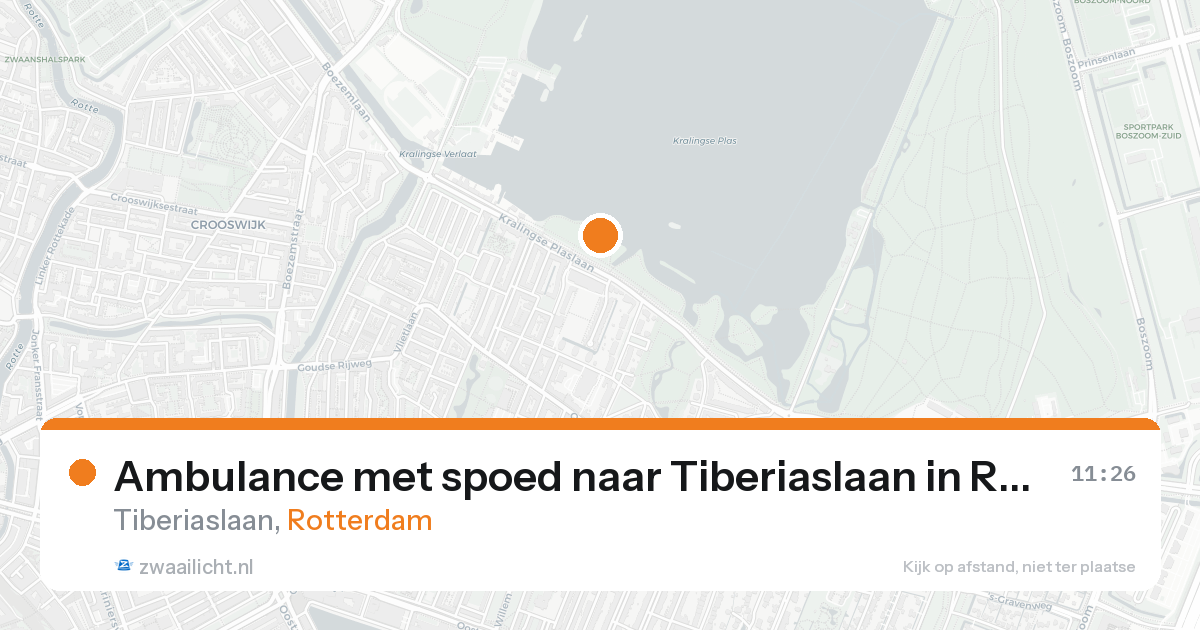 Ambulance met spoed naar Tiberiaslaan in Rotterdam — 25 aug 2026