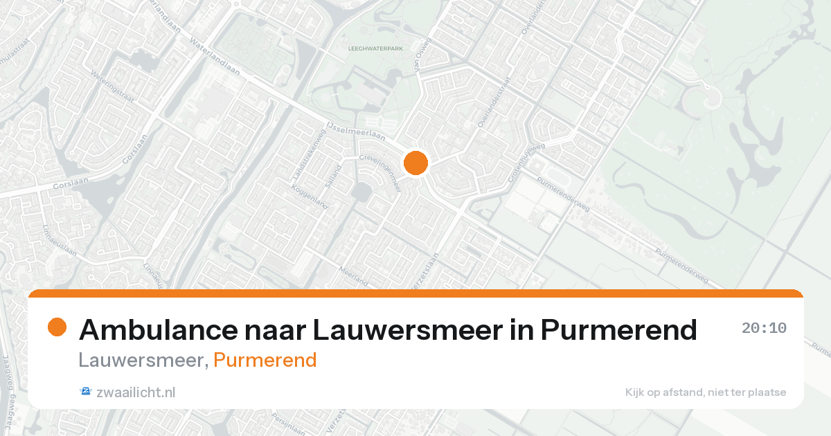 Ambulance naar Lauwersmeer in Purmerend — 24 aug 2026
