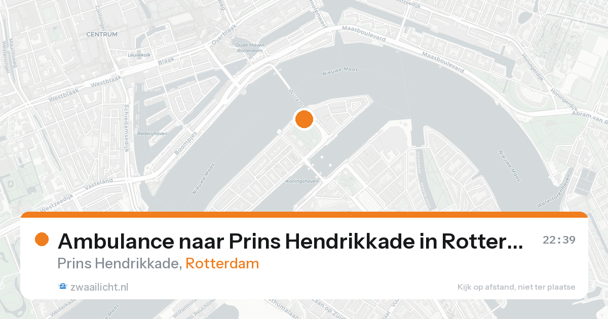 Ambulance naar Prins Hendrikkade in Rotterdam — 16 aug 2026