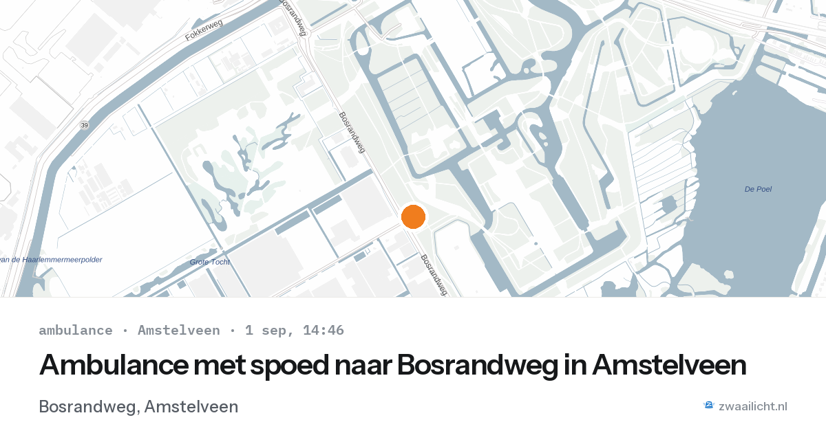 Ambulance met spoed naar Bosrandweg in Amstelveen — 1 sep 2026