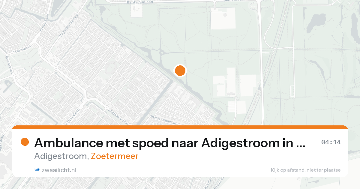 Ambulance met spoed naar Adigestroom in Zoetermeer — 18 aug 2026