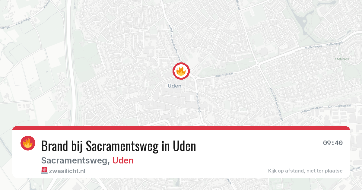 Brand bij Sacramentsweg in Uden — 28 jun 2026