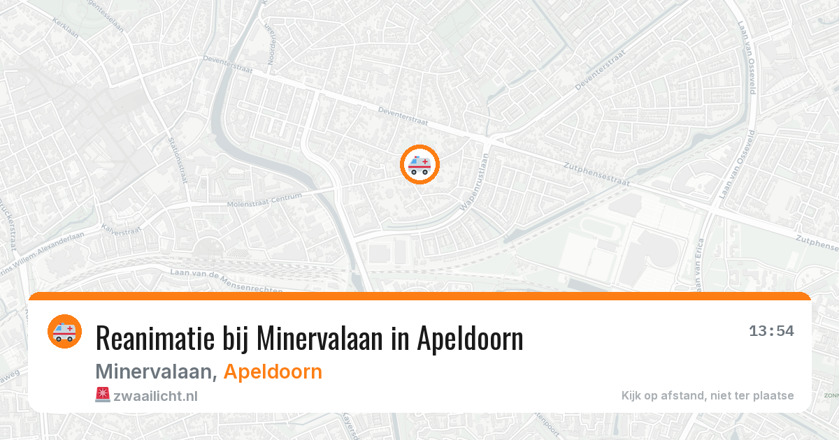 Reanimatie bij Minervalaan in Apeldoorn — 20 mrt 2026