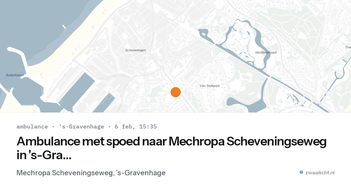 Ambulance met spoed naar Mechropa Scheveningseweg in 's-Gravenhage — 6 feb 2026