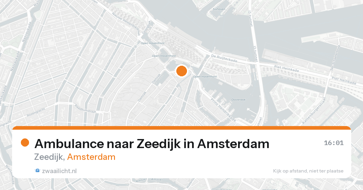 Ambulance naar Zeedijk in Amsterdam — 17 aug 2026