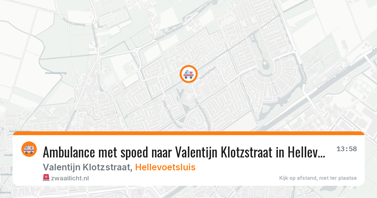 Ambulance met spoed naar Valentijn Klotzstraat in Hellevoetsluis — 25 jun 2026