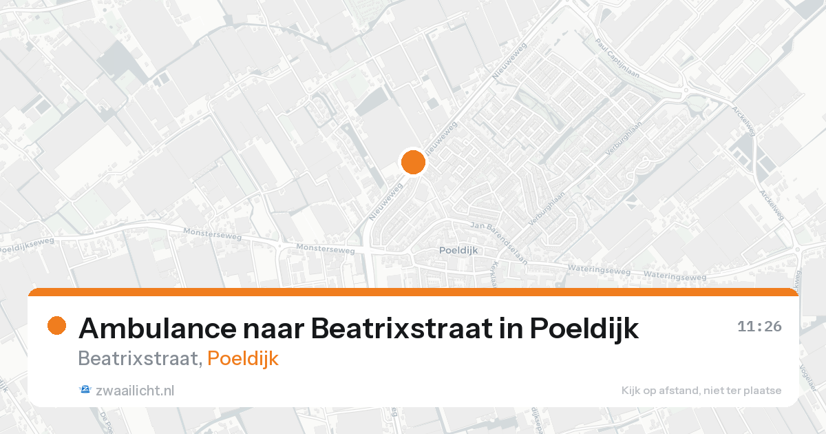 Ambulance naar Beatrixstraat in Poeldijk — 24 aug 2026