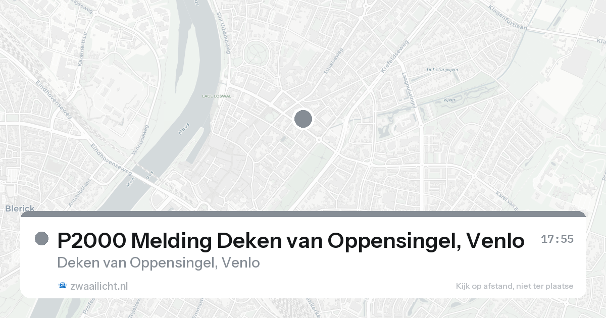 P2000 Melding Deken van Oppensingel, Venlo — 15 aug 2026