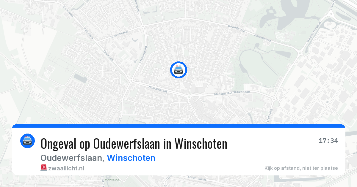 Ongeval op Oudewerfslaan in Winschoten — 6 aug 2026