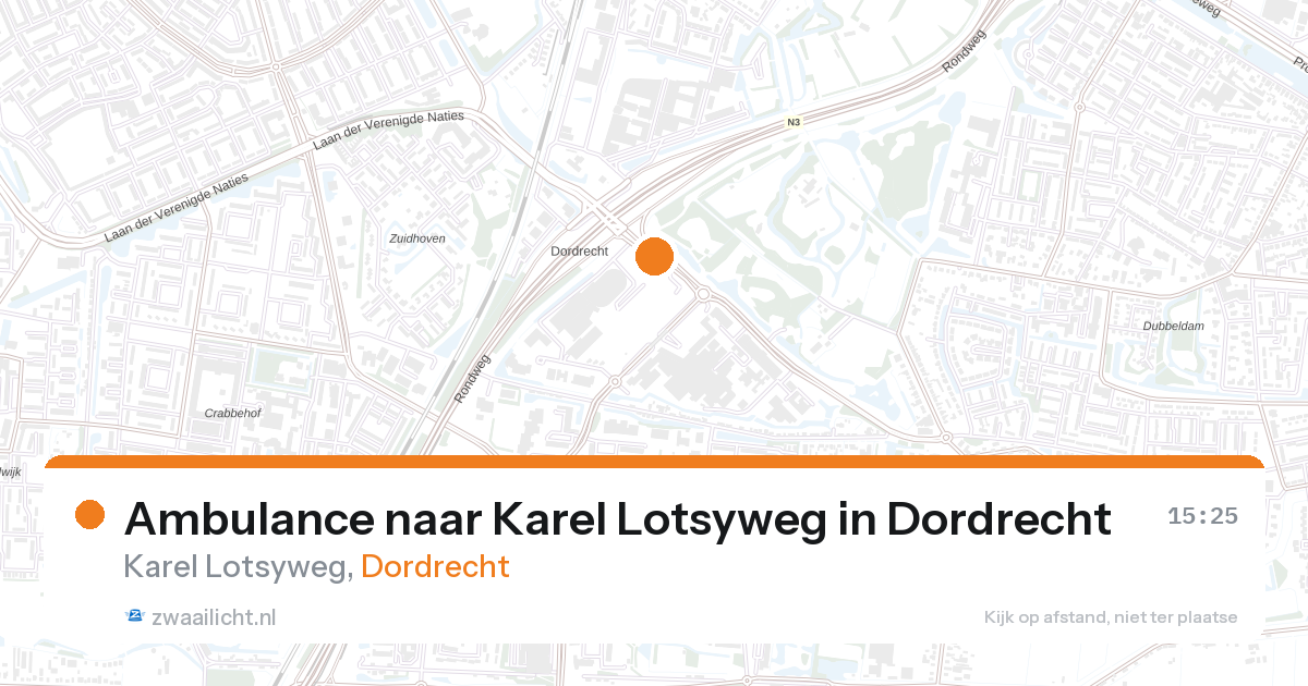 Ambulance naar Karel Lotsyweg in Dordrecht — 27 aug 2026