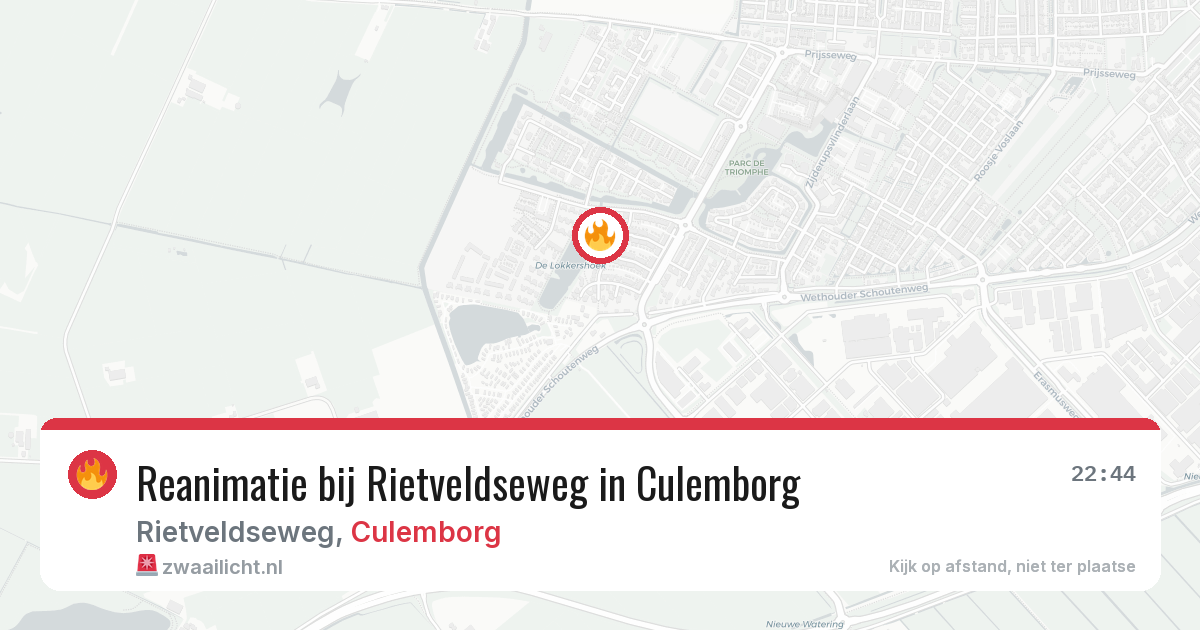 Reanimatie bij Rietveldseweg in Culemborg — 5 aug 2026