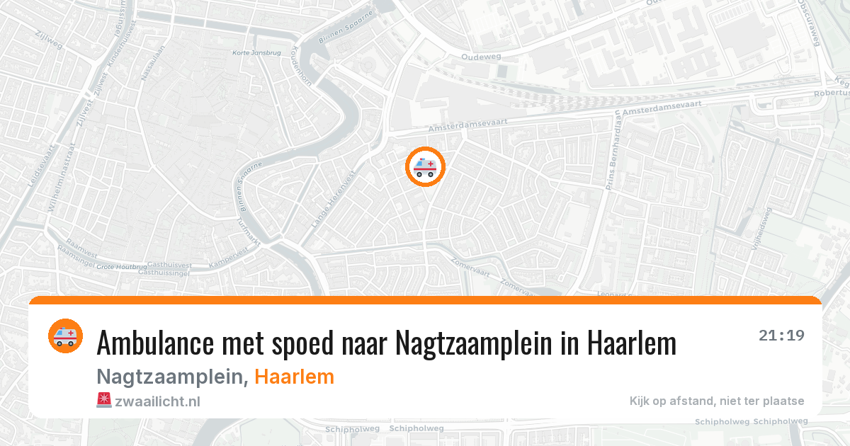Ambulance met spoed naar Nagtzaamplein in Haarlem — 1 jun 2026