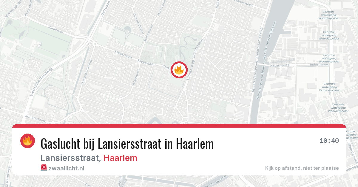 Gaslucht bij Lansiersstraat in Haarlem — 25 mei 2026