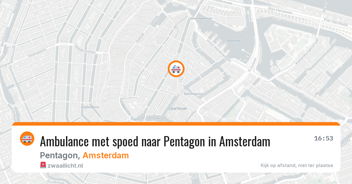 Ambulance met spoed naar Pentagon in Amsterdam — 26 apr 2026