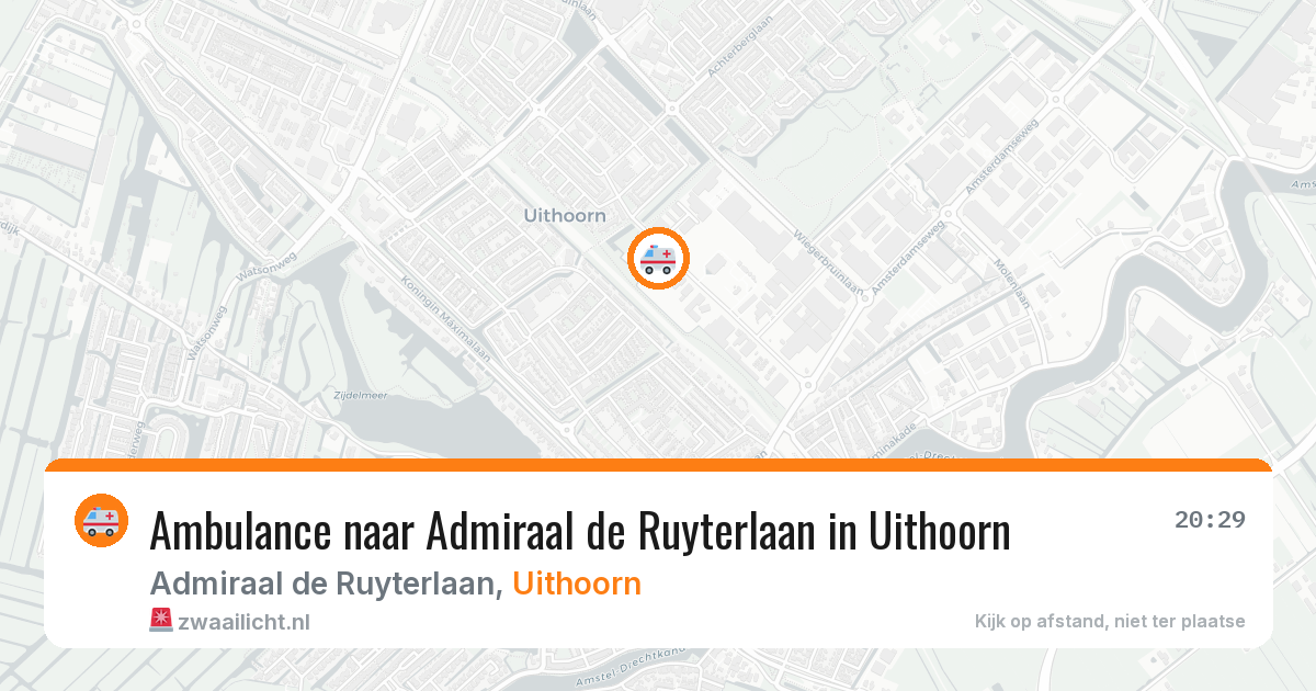 Ambulance naar Admiraal de Ruyterlaan in Uithoorn — 22 jun 2026