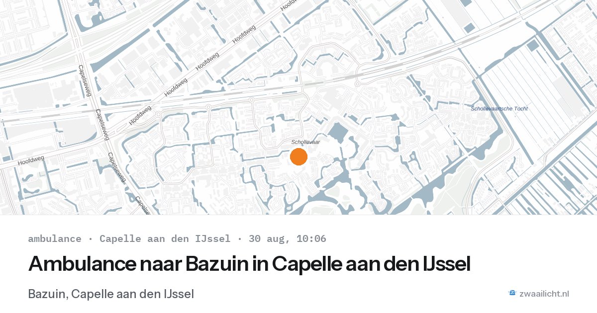 Ambulance naar Bazuin in Capelle aan den IJssel — 30 aug 2026