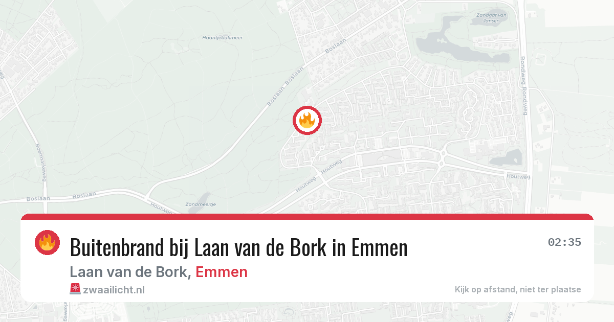 Buitenbrand bij Laan van de Bork in Emmen — 25 mei 2026