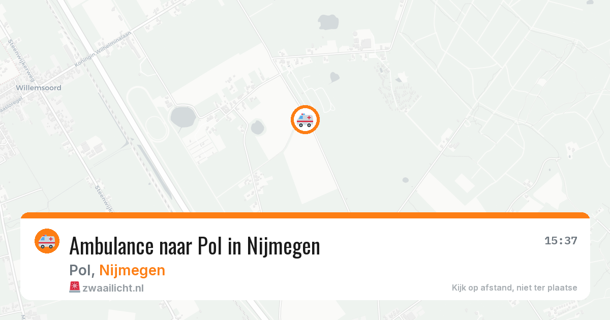 Ambulance naar Pol in Nijmegen — 11 aug 2026