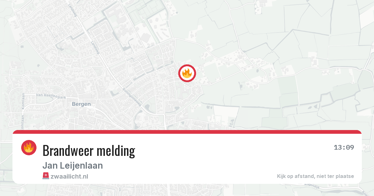Brandweer melding — 13 jun 2026