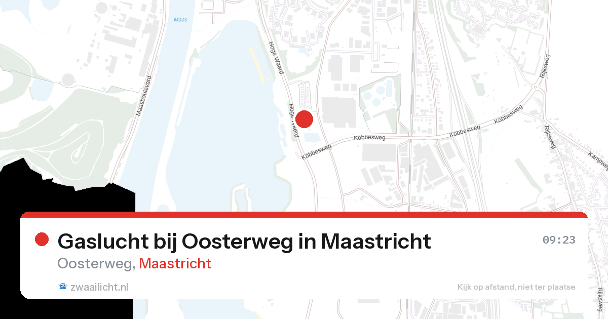 Gaslucht bij Oosterweg in Maastricht — 28 aug 2026
