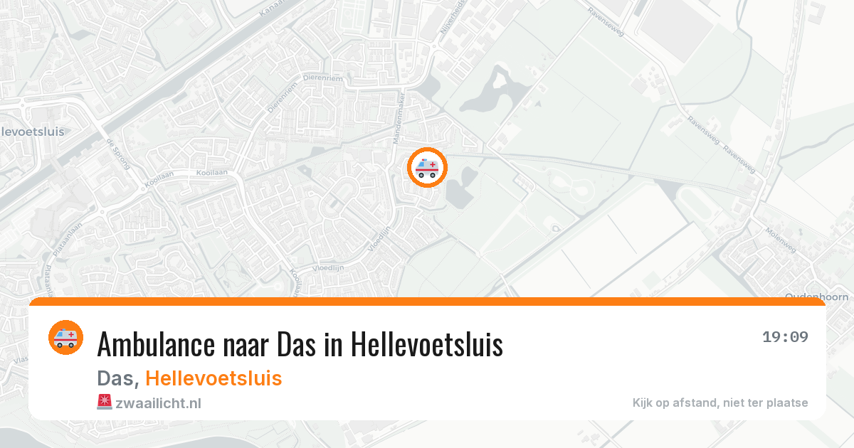 Ambulance naar Das in Hellevoetsluis — 14 mrt 2026