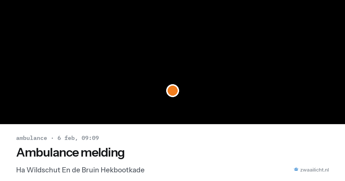 Ambulance melding — 6 feb 2026